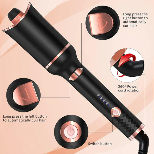 Iron Ceramic Automatic Rotating Hair Curler